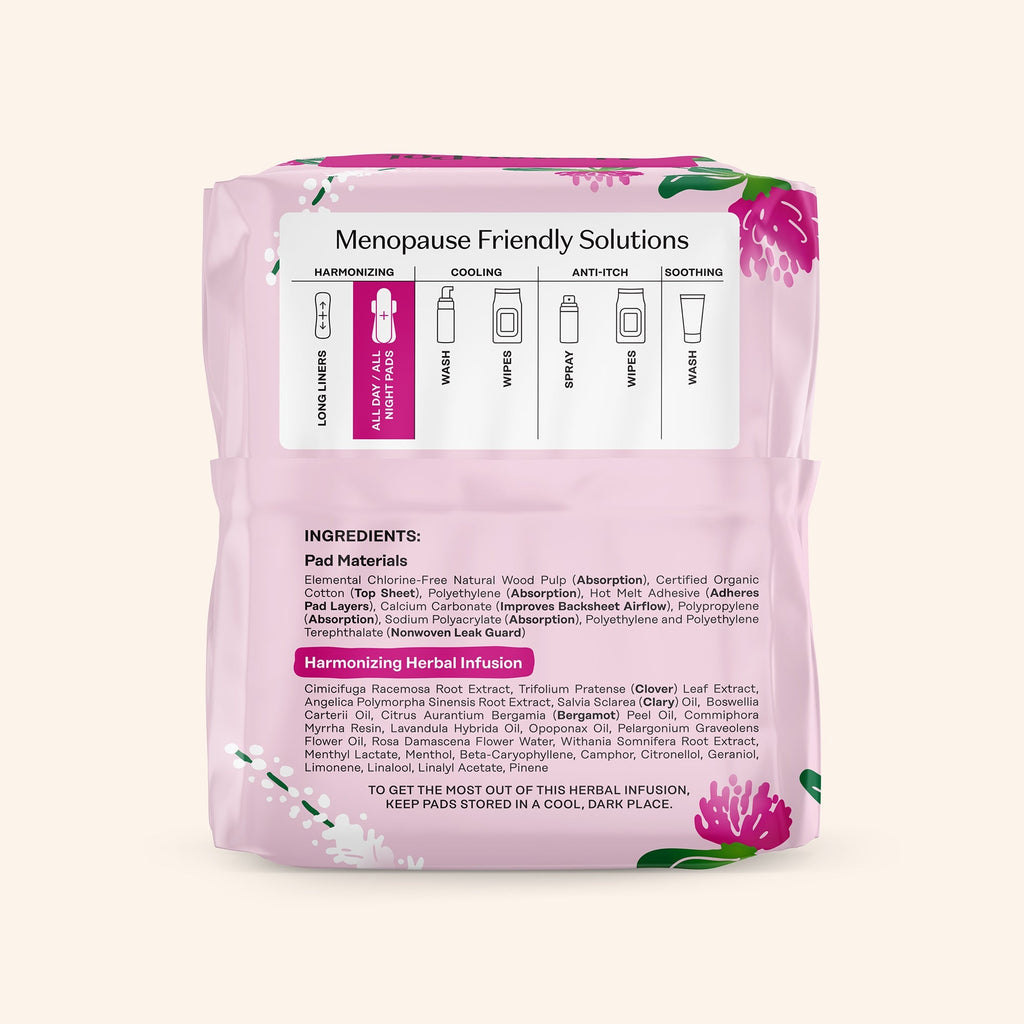 Peri-menopause Harmonizing Herbal Infusion All Day/All Night Pads